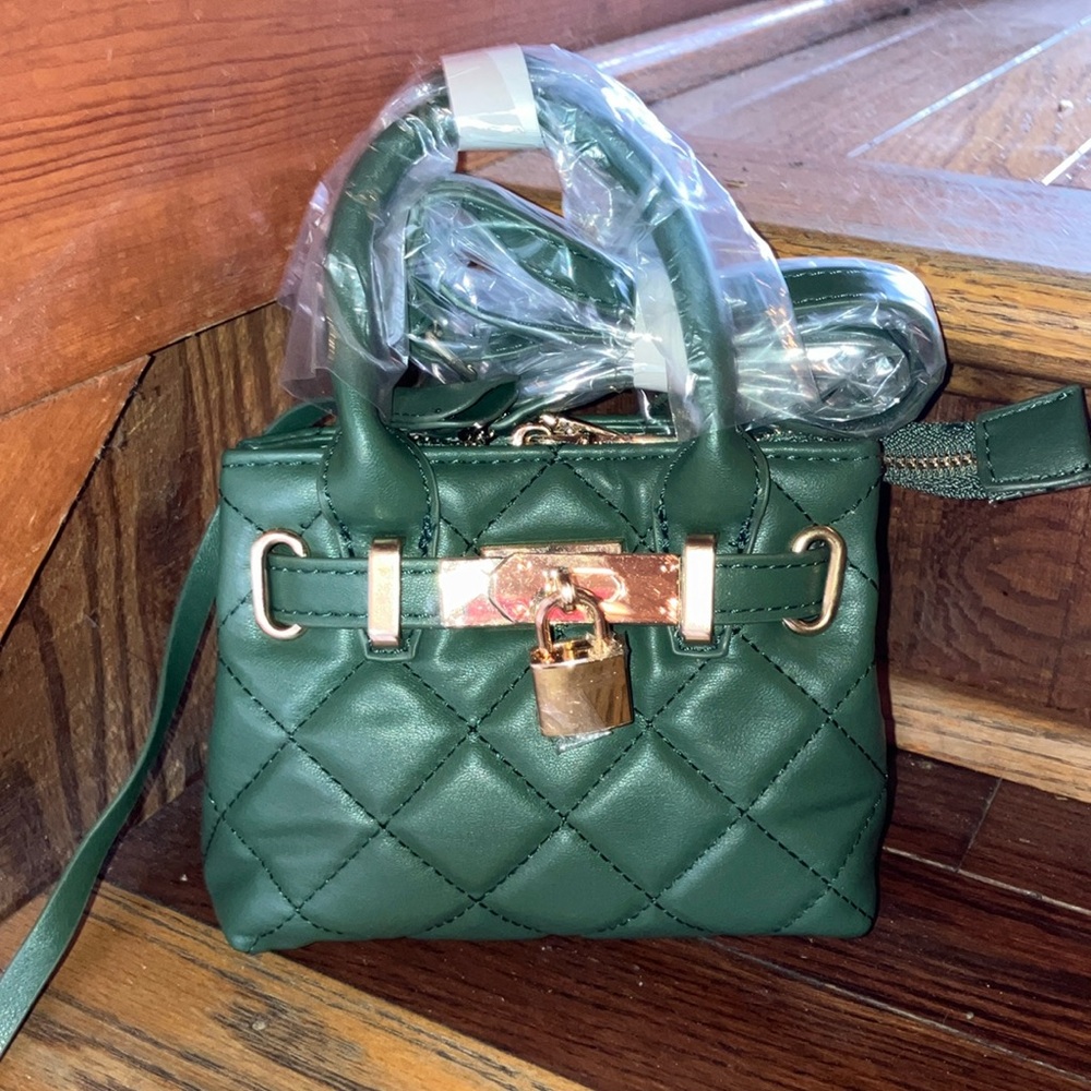 NWT Studio Badgley Mischka Quilted Mini Tote Crossbody Purse Bag